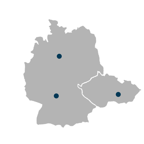 Landkarte Standorte der Baude Kabeltechnik