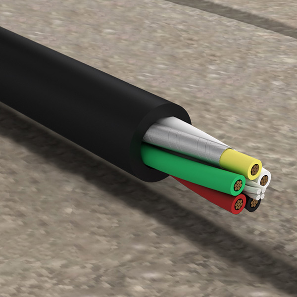 Screened PVC cable