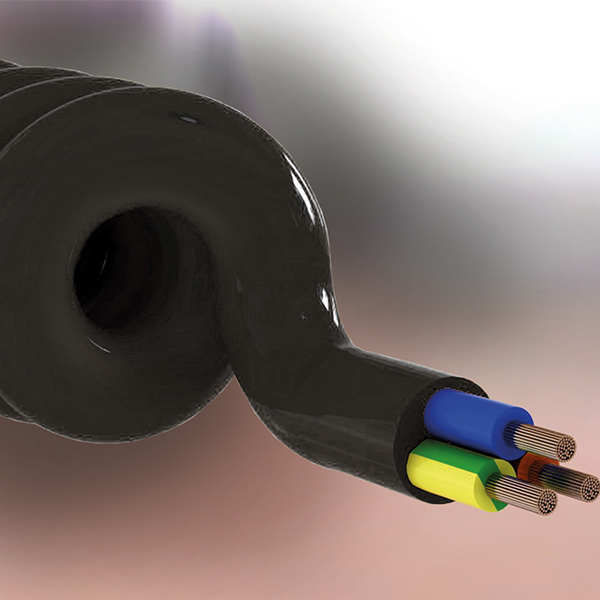 Spiral cable manufactured from Semoflex® PVC/PUR