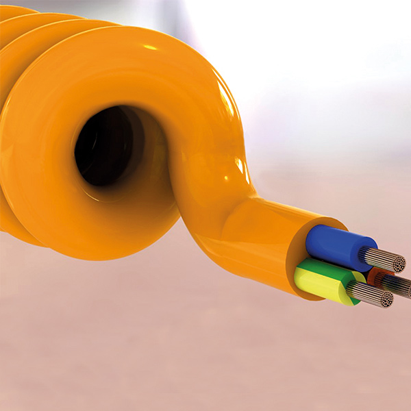 Spiral cable manufactured from Semoflex® H05BQ-F/H07BQ-F and Semoflex® PVC/PUR